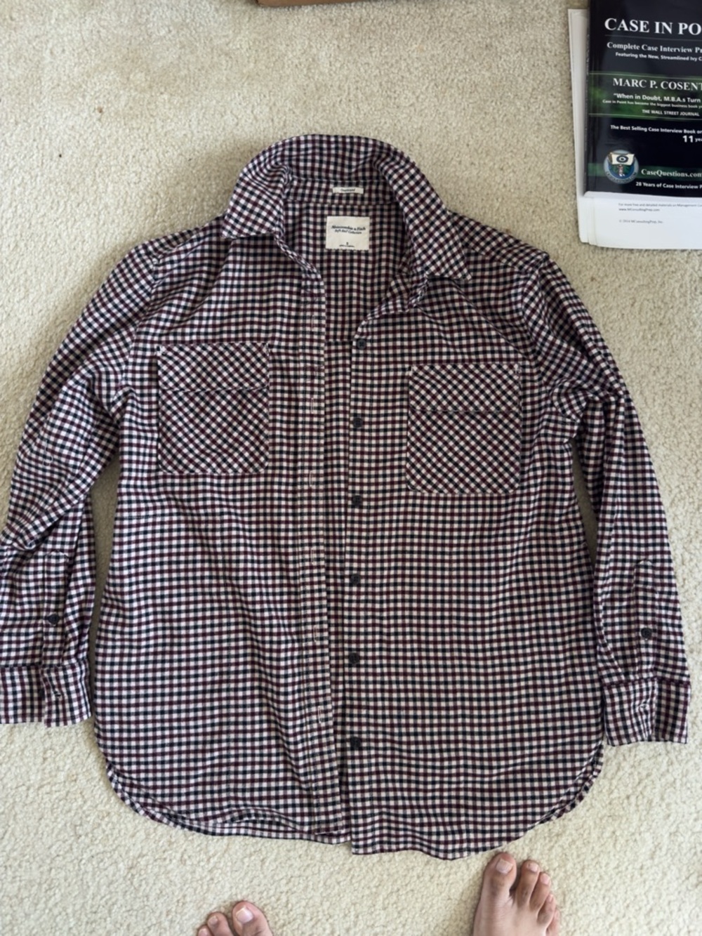 ABERCROMBIE & FITCH OVERSIZED OVERSHIRT - UNISEX SMALL (50% OFF)